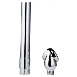 CleanHole Embout de lavement anal Chromium 14 x 3cm